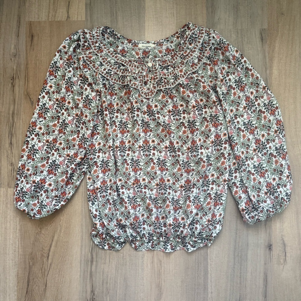 Max Studio 70’s Bohemian Coastal Cowgirl Hippie Style Women’s Blouse